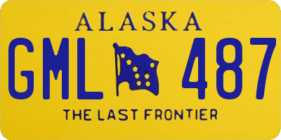AK license plate GML487