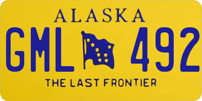 AK license plate GML492