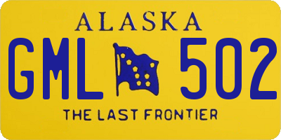 AK license plate GML502