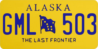 AK license plate GML503