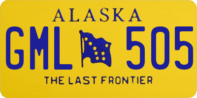 AK license plate GML505