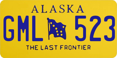 AK license plate GML523