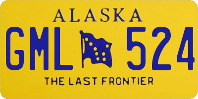 AK license plate GML524