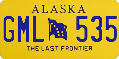 AK license plate GML535