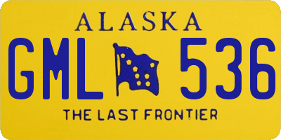 AK license plate GML536