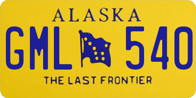 AK license plate GML540