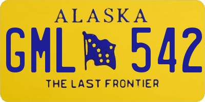 AK license plate GML542