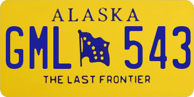 AK license plate GML543