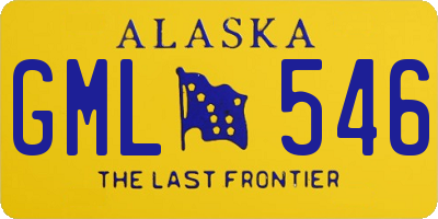 AK license plate GML546