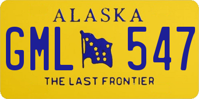 AK license plate GML547