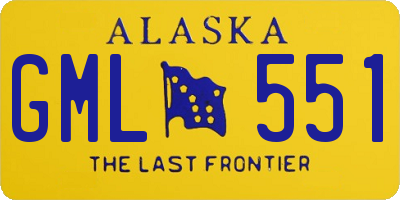 AK license plate GML551