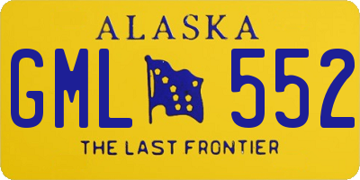 AK license plate GML552