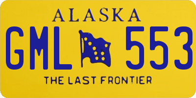 AK license plate GML553