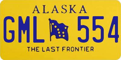 AK license plate GML554