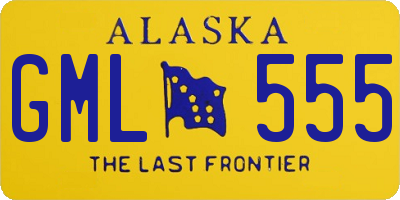 AK license plate GML555