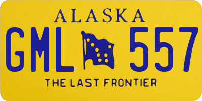 AK license plate GML557