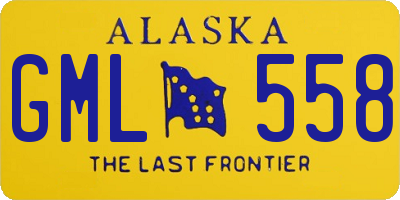 AK license plate GML558