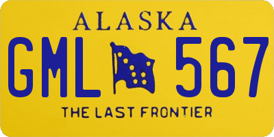 AK license plate GML567