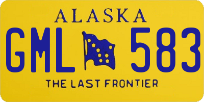 AK license plate GML583