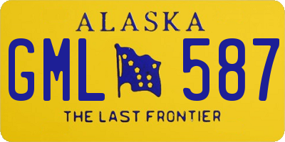 AK license plate GML587