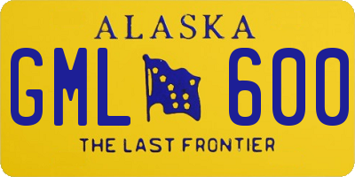 AK license plate GML600