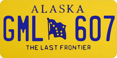 AK license plate GML607