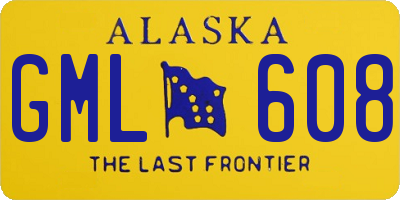 AK license plate GML608