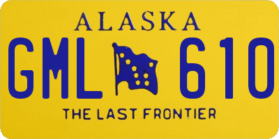 AK license plate GML610