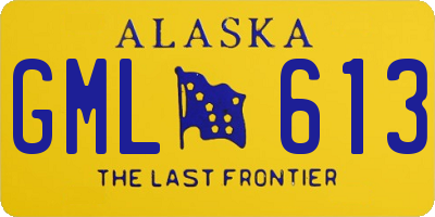 AK license plate GML613