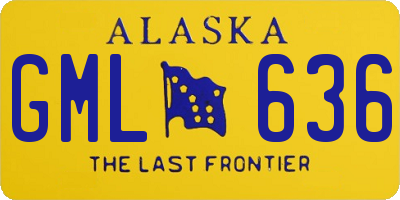 AK license plate GML636