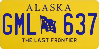 AK license plate GML637