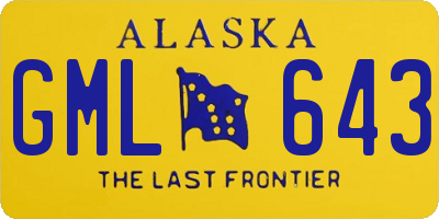 AK license plate GML643