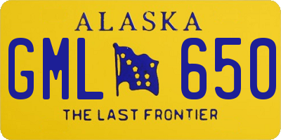 AK license plate GML650