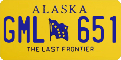 AK license plate GML651