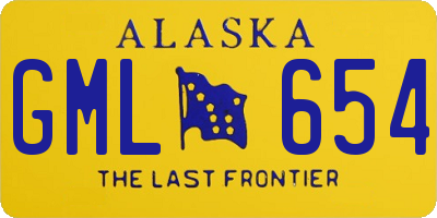 AK license plate GML654