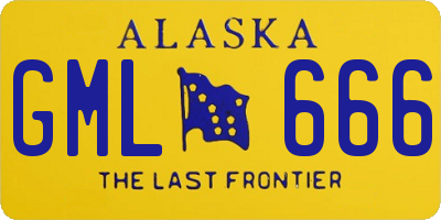 AK license plate GML666