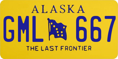 AK license plate GML667