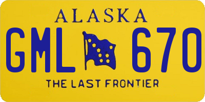 AK license plate GML670