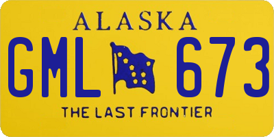 AK license plate GML673