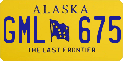AK license plate GML675