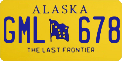 AK license plate GML678