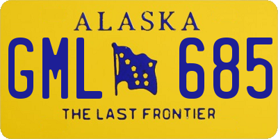 AK license plate GML685