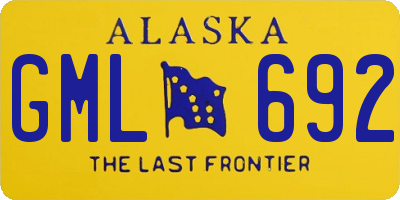 AK license plate GML692