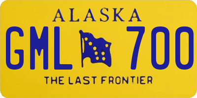 AK license plate GML700