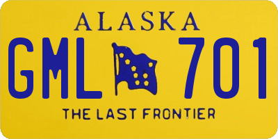 AK license plate GML701