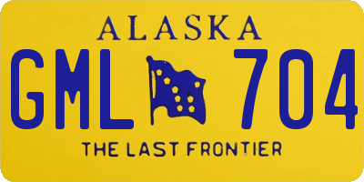AK license plate GML704
