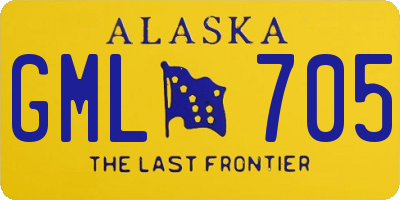 AK license plate GML705
