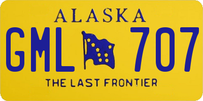 AK license plate GML707