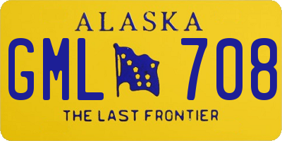 AK license plate GML708