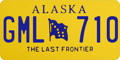 AK license plate GML710